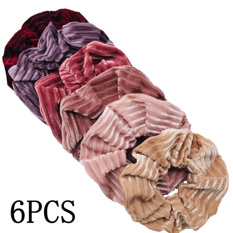 10/6/1pc Accesorios para el cabello chouchou cheveux femme hair scrunchies headband women ties velvet solid color Black set pack