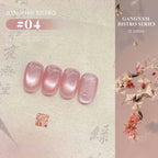 MIANEL 12ML 1-12pcs Jiannan Bistro Cat Eye Gel Nail Polish Blue Nails White Nails Pink Nails Nail Art Use Nail Supplies