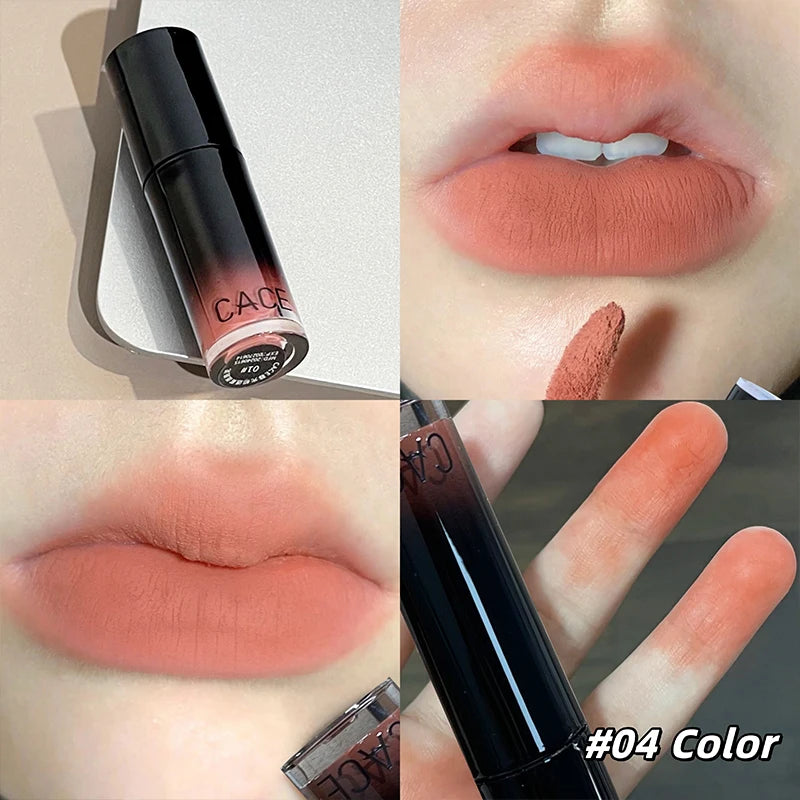Matte Nude Velvet Liquid Lipstick Waterproof Long Lasting Lip Gloss Peach Lip Tint Mud Lip Glaze Rose Red Lip Stain For Women