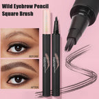 Velvet Wild Eyebrow Pencil Square Angled Brush Multifunction 3D Brow Dye Cream Hairline Anti-smudge Waterproof Eyebrow Tint Pen