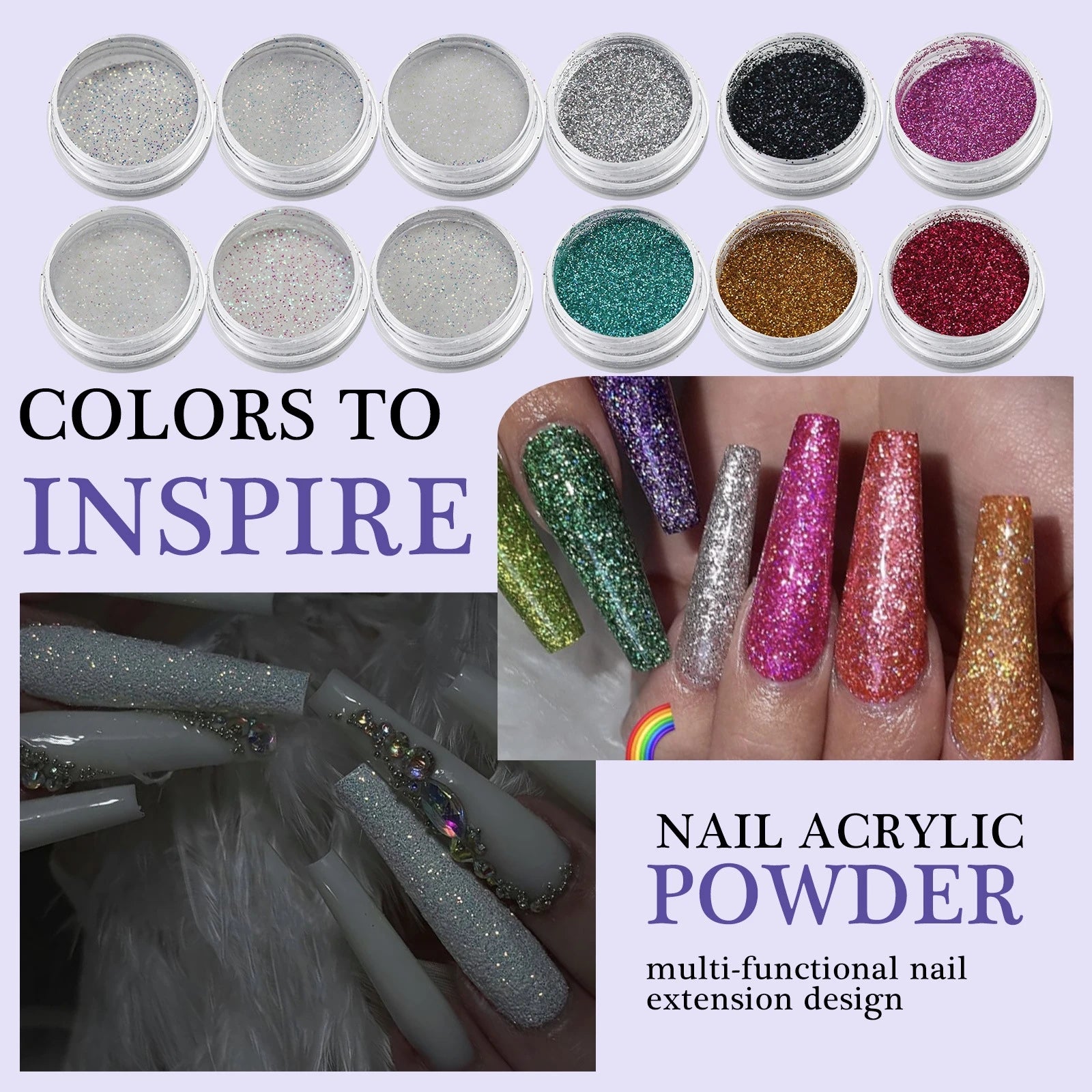 Complete Nail Art Kit with LED Nail Lamp & Manicure Set for Beginners Multi-Color Glitter, French Tips,Nail Drill Tools Included