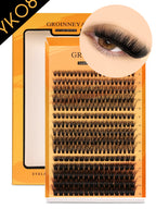GROINNEYA DIY Eyelashes Cluster Lashes Lash Extension Natural Soft 100% Handmade Mink Lashes Reusable Makeup