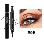 Colorful Eyeliner Stamp Triangle Dual-ended Liquid Eyeliner Waterproof Sweat-proof Quick Dry Eyeliner Makeup Seal Tool Cosmetics