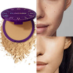5 Colors Matte Full Coverage Pressed Powder Foundation 24H Fresh Wear Matte Weightless Finishing Powder Cosmetic Face Makeup