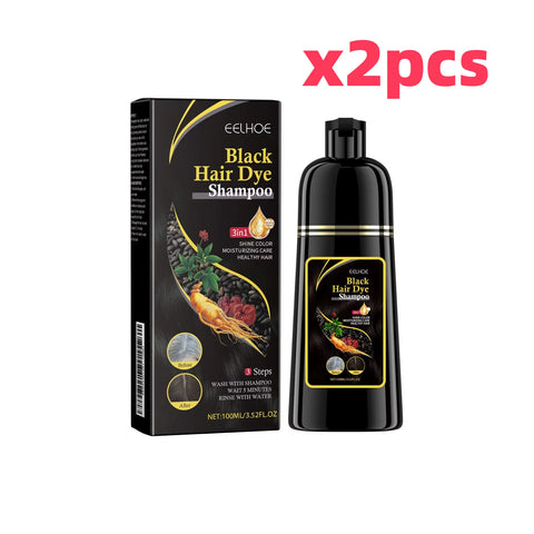 Hair Dyeing Shampoo 3-in-1 Rapid Hair Dyeing Repair Dry Cleaning Nourishing Hair Roots Restoration Hair Coloring Black Shampoo