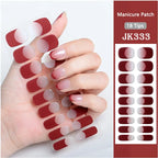 Leopard Semi-Cured Gel Nail Strips Simple Transparent Color Adhesive Long Lasting Gel Nail Stickers Harden In UV Lamp Need