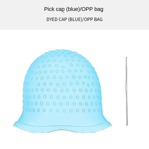 Salon Silicone Hair Coloring Cap Highlight Reusable Needle Hair Dying Frosting Hat Household Dye Hairstyling Tools Accessories