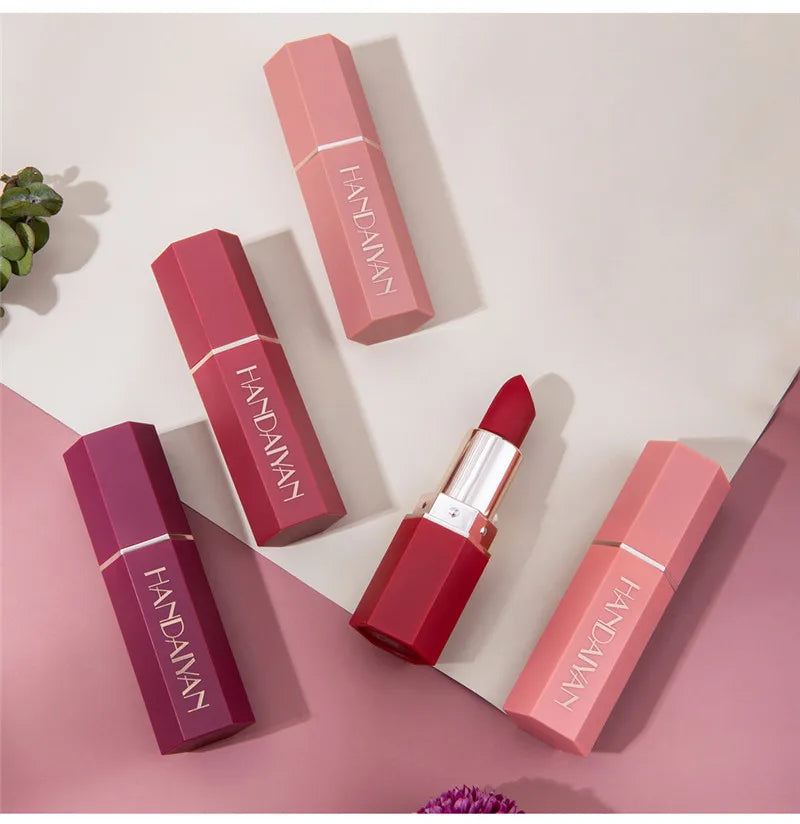 Matte Velvet Lipstick Waterproof Lasting Purple Tint Lip Gloss Non Stick Cup Moisturize Lipstick Not Fading Luxury Lips Makeup