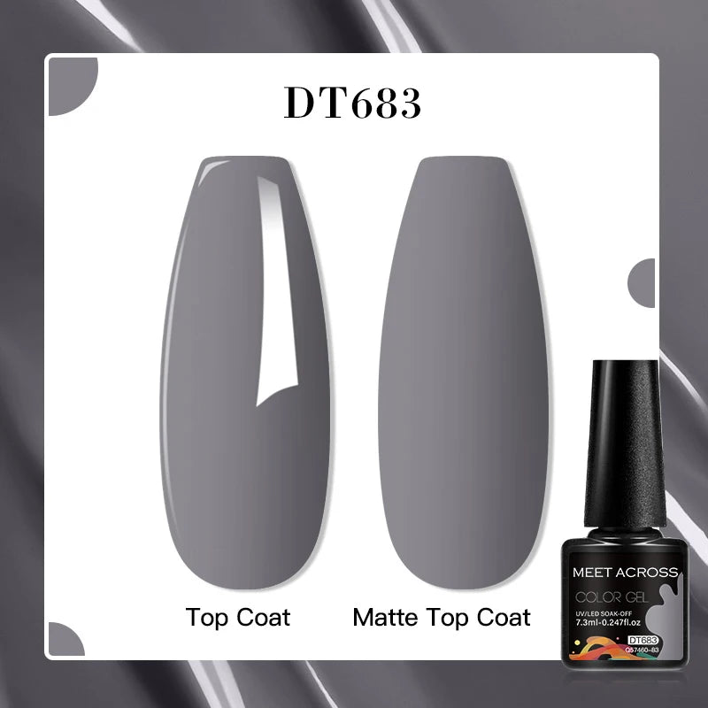 MEET ACROSS 8 Colors Mirror Gel Nail Polish Long-lasting Quick-drying Metallic Gold Silver Red Semi Permanent Varnish Nail Art