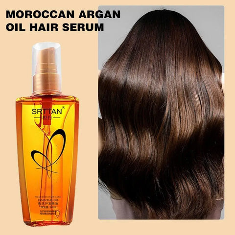 Moroccan Argan Oil Hair Serum Lightweight Hair Oil Mist For Split Ends, Frizzy Hair And Flyaways, Hair Oil Repair- Gloss Shine