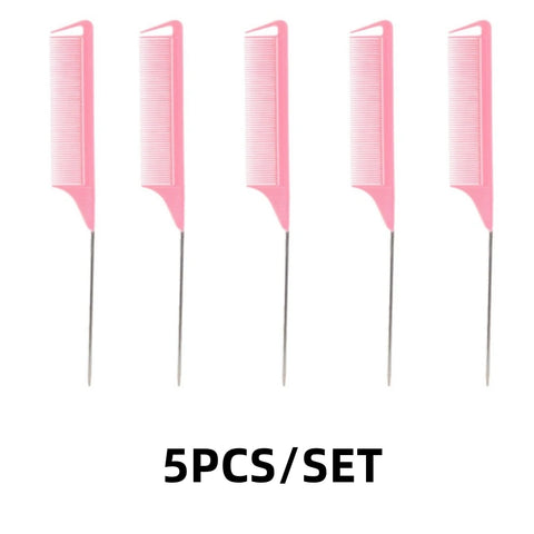 5PCS/12PCS Professional Candy Color Hair Styling Pointy Tail Comb for Wig, Partition, Braid, Hair Dye, and Highlights Hair Tool