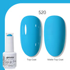 Arte Clavo Solid Color Gel Nail Polish 15ml Soak Off UV LED Gel Semi-Permanent Glitter Polish For Manicure Nail Art Salon Gel