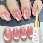 10ml/Bottle Ruby Red Cat Eye Gel Nail Polish Wine red Cherry Dopamine Glitter Nail Gel Soak Off LED/UV Semi-Permanent Manicure