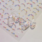 1pcs Dream Flower Window Shell Light Nail Art Stickers Japanese Flower Self Adhesive Stickers Press On Nails Decoration Decals