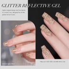 UR SUGAR 15ml Champagne Gold Sliver Reflective Glitter Gel Nail Polish Varnish Semi Permanent Soak Off UV Gel For Manicure Art