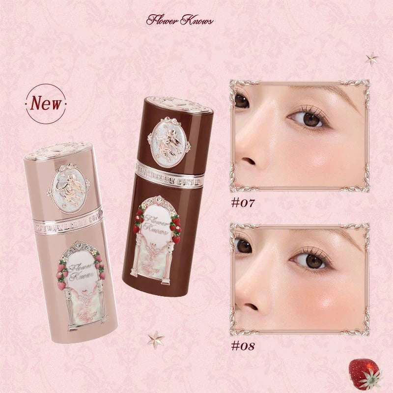 Flower Knows Strawberry Cupid Collection Liquid Blush Makeup for Cheeks Matte Finish Face Blushes Cream For Healthy Natural