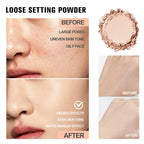 3-Piece Beginner Face Makeup Kit-Matte Waterproof Foundation,Hydrating Primer,Oil-Control Loose Powder,Full Coverage Concealer