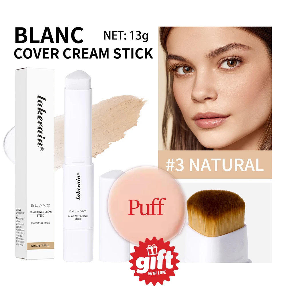 2-in-1 Color-Changing Foundation Stick Liquid Lightweight Moisturizing Brightening Foundation Color Changing For All Skin Types