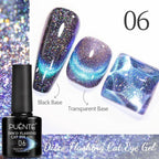 PUETNE 7.5ML Amber Moonlight Cat Magnetic Gel Nail Polish Winter Nails Jelly Glass Cat Eye Soak Off UV Semi-Permanent Varnish