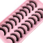 10 pairs of Russian striped eyelashes fluffy artificial mink eyelashes 3D fake eyelashes Russian curly eyelashes fake eyelashes