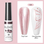 PUETNE 7.5ML Amber Moonlight Cat Magnetic Gel Nail Polish Winter Nails Jelly Glass Cat Eye Soak Off UV Semi-Permanent Varnish