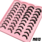 GROINNEYA 5/20 Pairs Russian Strip Lashes DD Curl False Eyelashes Natural Lashes Strips Curl Pack 4 Styles Eyelashes Extensions