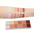 12 Color Concealer Foundation Makeup, Waterproof Skin Tone Correction Concealer, Long-term Full Coverage Makeup Facial Cosmetics