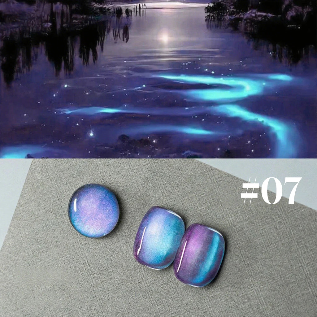 12ML 1-6PCS Popular Winter Internet Celebrity Hot-selling Northern Lights Cat Eye Magnet Gel Nail Polish Nail Art Nail Supplies