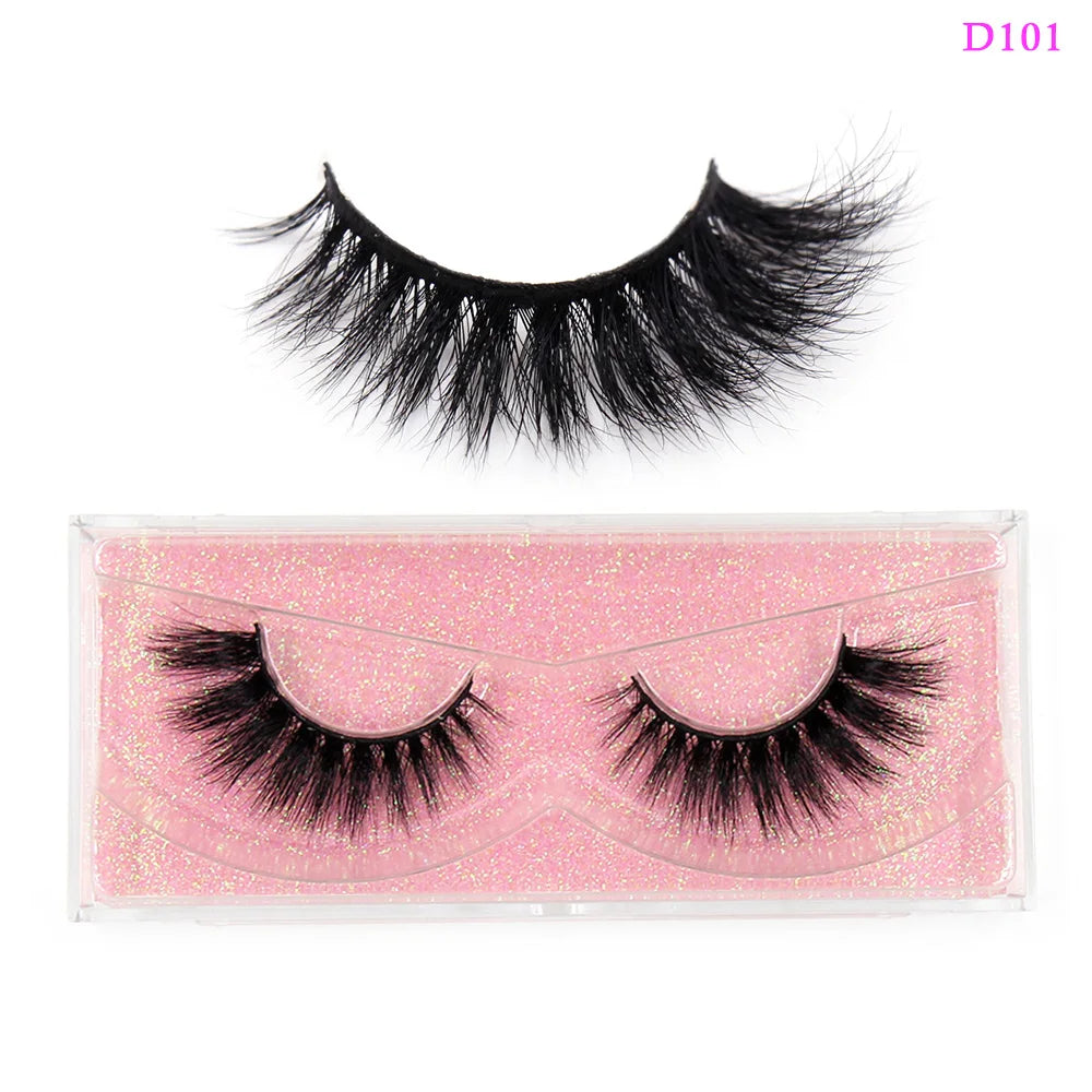 LEHUAMAO 3D Mink Lashes Makeup Eyelashes Natural Fluffy Long Fake Lashes Full Stripe Reusable False Eyelash Extension