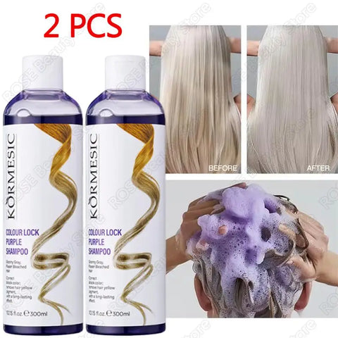 Professional Purple Shampoo Professional Yellow Removal Post Dyeing Gray Hair Care Bleached Highlighted Shampoo Revitalize 300ml