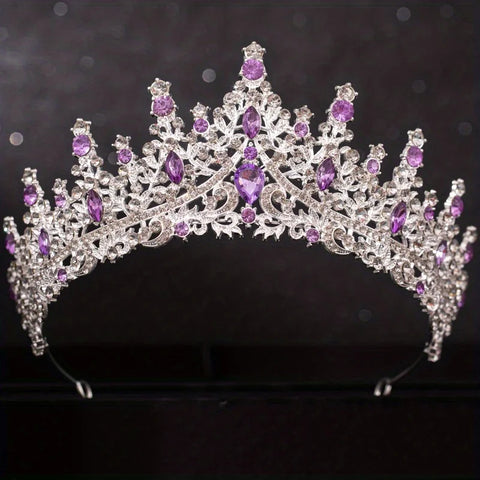 Baroque Crystal Tiaras And Crowns For Women Bride Rhinestone Prom Diadem Bridal Wedding Hair Accessories Jewelry Crown Tiara