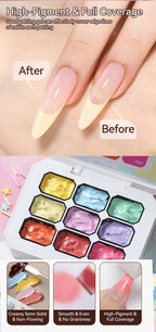 UR SUGAR 9 Colors Gradient Painting Gel Nail Art Gradient Color DIY Design Gel 4 In 1 Used For Gradient Nail Stamping Pattern