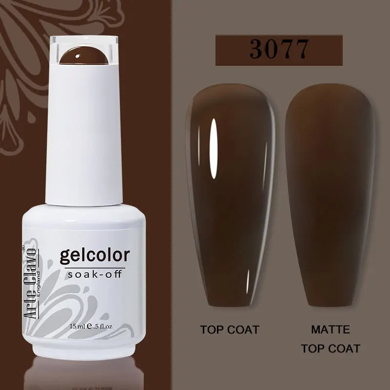 Arte Clavo Transparent Nude Pink Color Jelly Gel Nail Polish Semi Permanent 15ml Top Coat Soak Off UVLED Varnish Nail Art Design