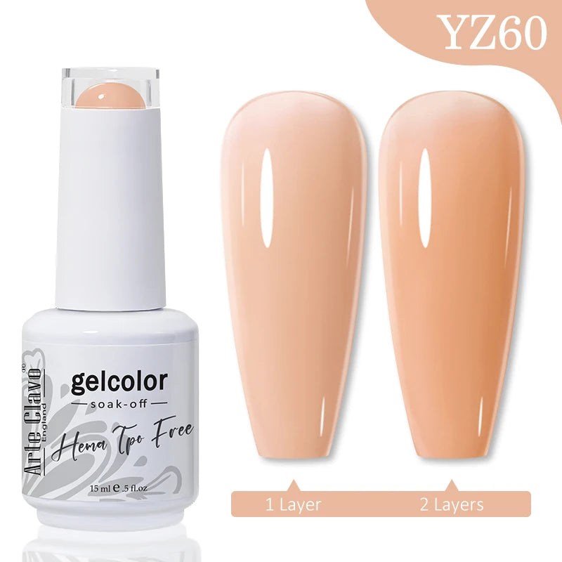 Arte Clavo Hema Free TPO Free Nail Gel Polish Nail Supplies Vernis Semi Permanent Nail Art Manicure Soak Off UV Gel Nail Varnish