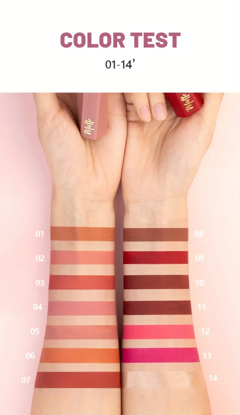 Luxury Matte Liquid Lipstick, Long Lasting Waterproof Velvet Lip Color, Smooth Lightweight Fog Matte Finis