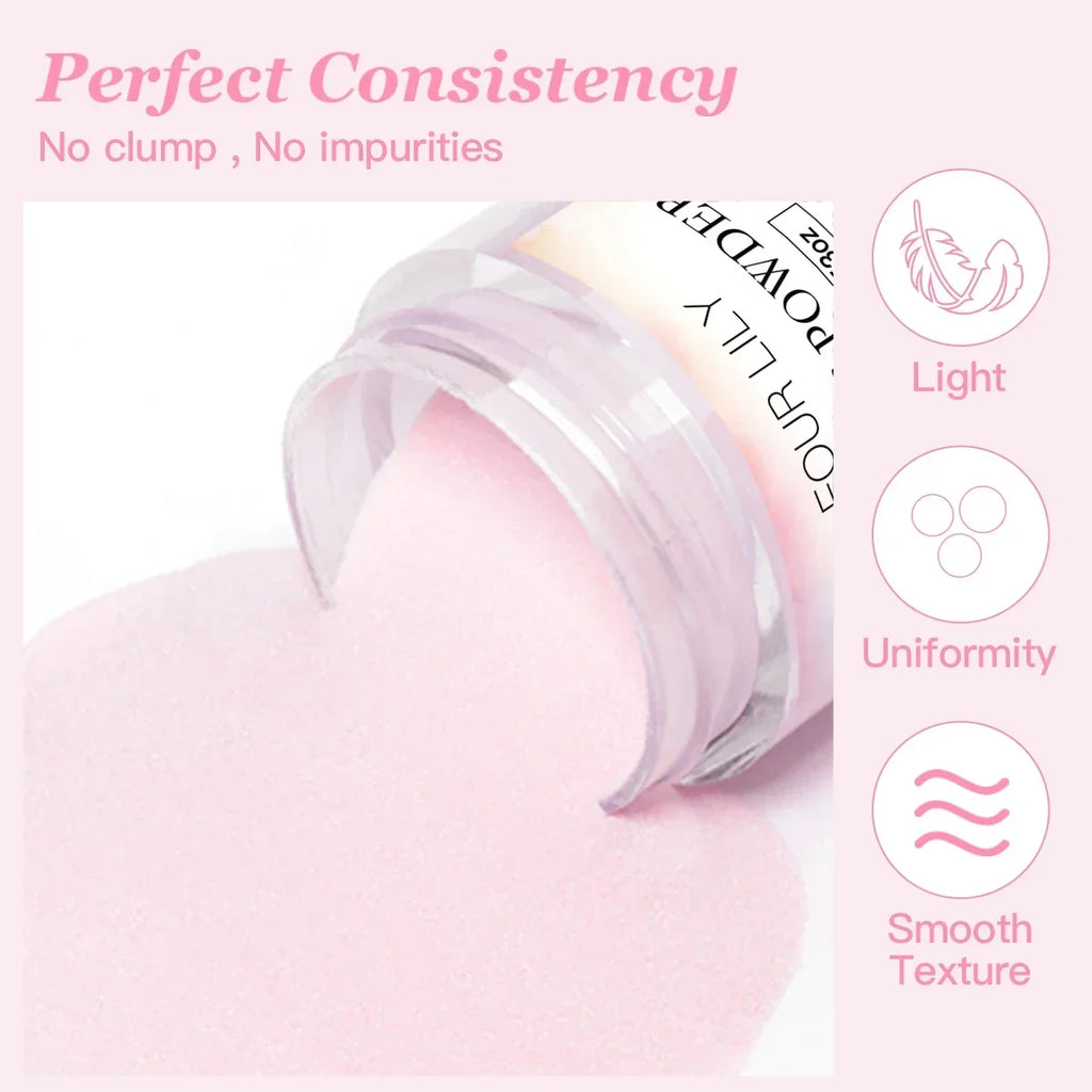 FOUR LILY Acrylic Nail Kit Nail Acrylic Powder Crystal Liquid Set With Nail Brush For Acrylic Nails Extension Carving Manicure
