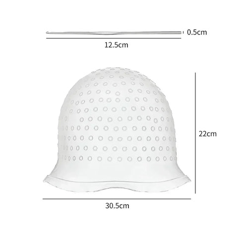 Salon Silicone Hair Coloring Cap Highlight Reusable Needle Hair Dying Frosting Hat Household Dye Hairstyling Tools Accessories