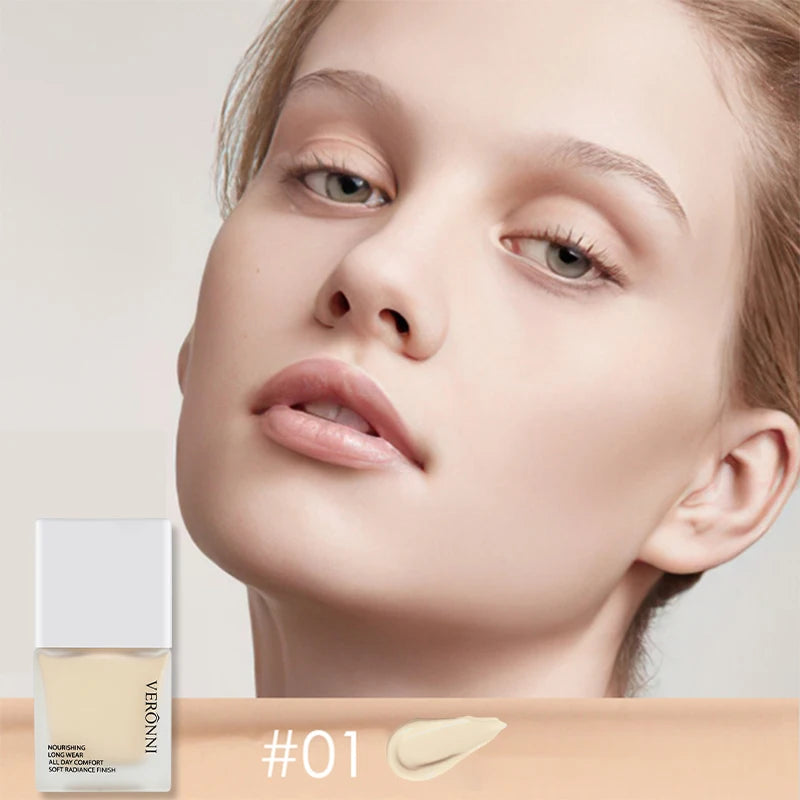 Liquid Foundation High Coverage Makeup Base natural Concealer 6 color longlasting Oil-Control Face Foundation Makeup Cosmetics