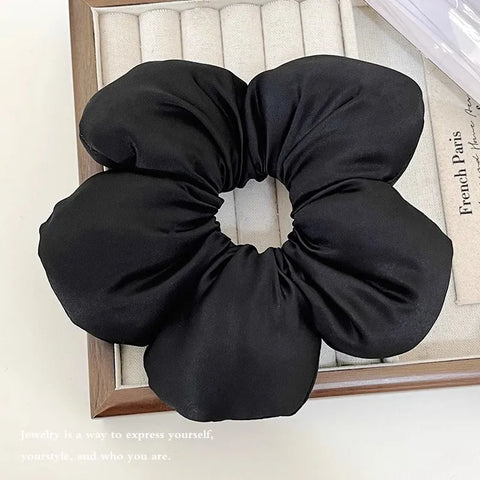 Sweet Solid Large Flower Soft Hair Band For Women Girl Lovely Hair Ornament Headband Hair Tie Scrunchie Fashion Hair Accessories