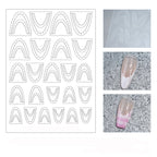 1pcs Hollow Lace Simple Fashion French Nail Stickers Self-Adhesive Slider Nail Art Decals Decoration DIY Nail Art Accessories