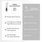 Portable Electric Heated Eyelash Curler Temperature Control Long-Lasting Curl Rechargeable Digital Display Lash Curling Wand