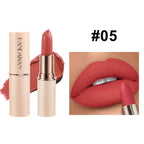 8 Colors Deep Red Matte Lipstick Waterproof Non-Stick Velvet Texture Easy Apply Rose Red Lip Makeup Long-Lasting Cosmetics
