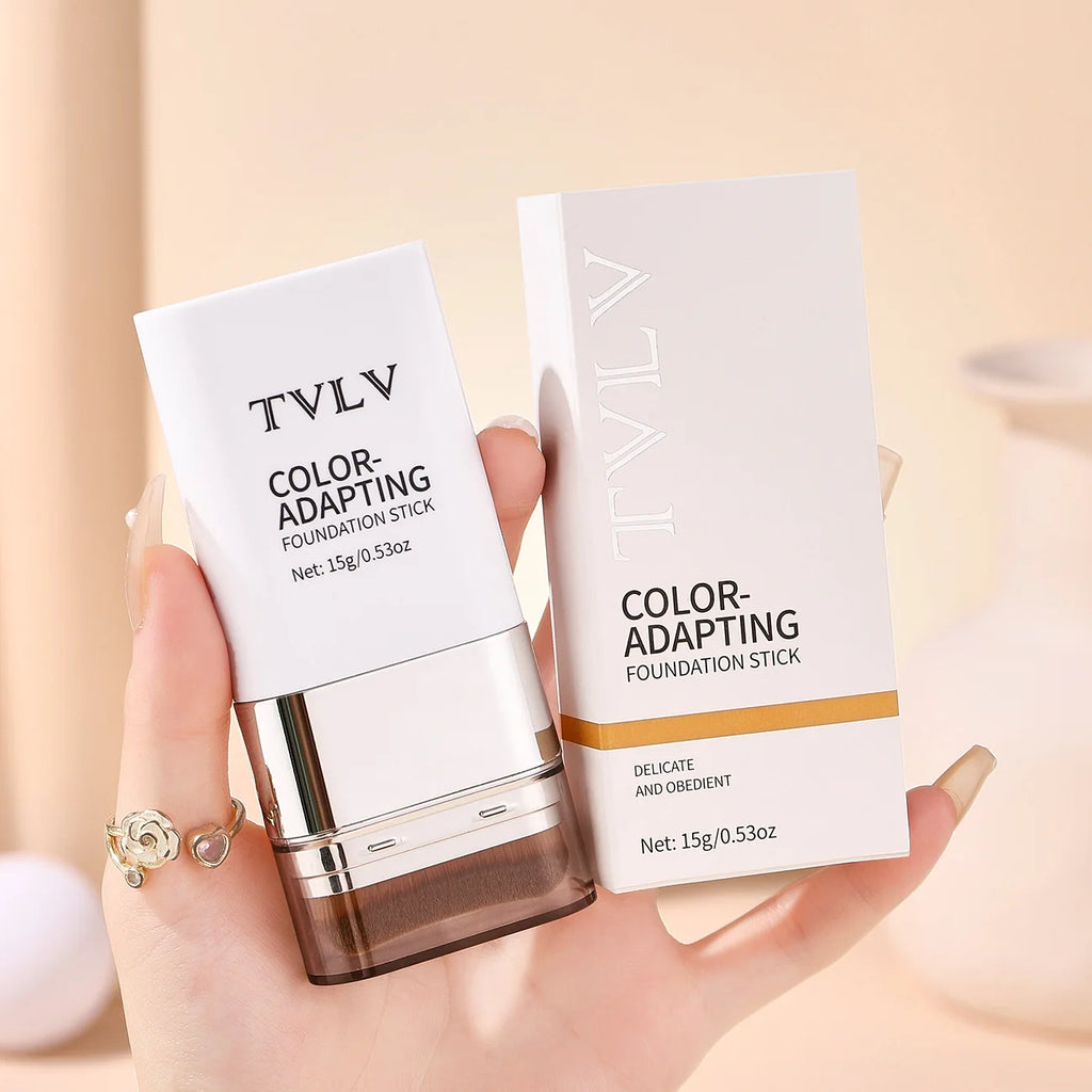 Two-in-one Color-changing Foundation Stick, Moisturizing Without Cakey Texture, Dual-head Lightweight and Smooth Foundation