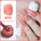 Arte Clavo Transparent Nude Pink Color Jelly Gel Nail Polish Semi Permanent 15ml Top Coat Soak Off UVLED Varnish Nail Art Design