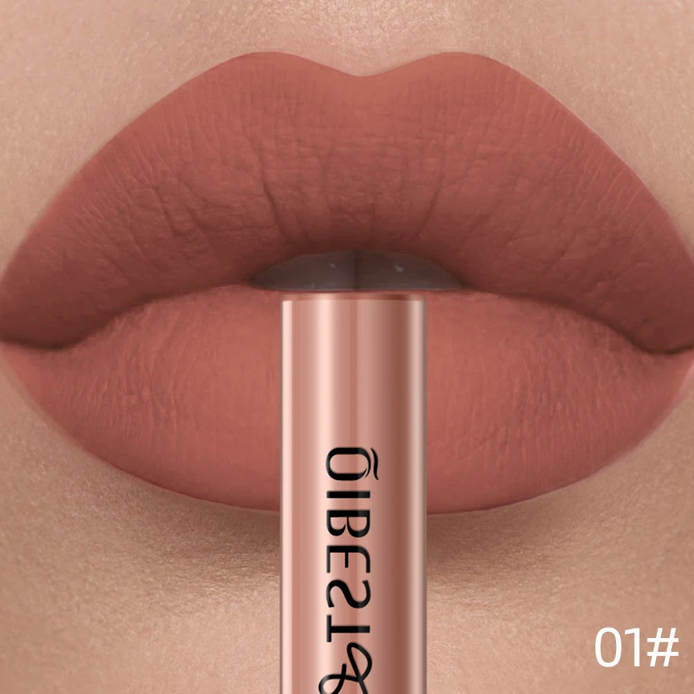 Matte Liquid Lipstick Waterproof Velvet Nude Sexy Red Lip Gloss Long Lasting Nonstick Lip Stain Makeup 24 Colors Hot Lipgloss
