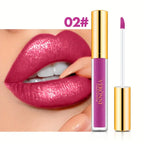 10 Color Glitter Liquid Lipsticks Shimmer Shiny Lipgloss Pearlescent Lip Tint Waterproof Long Lasting Matte Diamond Lips Glaze