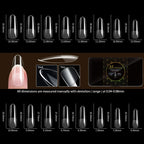 New Soft Gel False Tips 480pcs Almond Square Coffin French Half Frosted Fake Press On Acrylic Nails Full Cover American Capsule