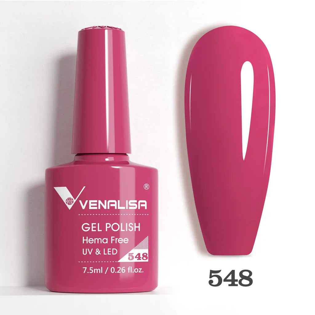 Venalisa HEMA TPO FREE 7.5ml Gel Polish Nail French Pink Jelly Nude Collection Nail Gel Polish Glitter Gorgeous Soak Off UV LED