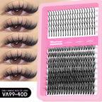 WOSHEER Lash Clusters Kit Lash Spikes Eyelash Clusters Volume Individual Lashes DIY Spiky Lash Extension Manga Clusters Eyelash