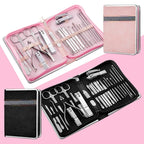 26 Pcs Manicure Set Stainless Steel Nail Clippers Cuticle Nipper Pedicure Care Tool Dead Skin Scissor Cleaning Grooming Ki